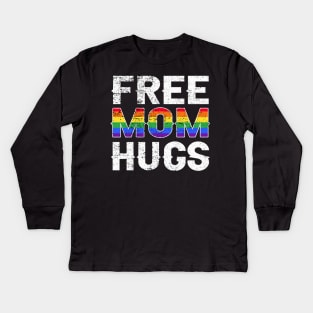 Free Mom Hugs Lgbt Pride Kids Long Sleeve T-Shirt